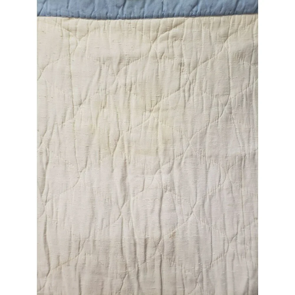 Handmade Baby Quilt, Animal Applique, Blue & White 33